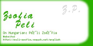 zsofia peli business card